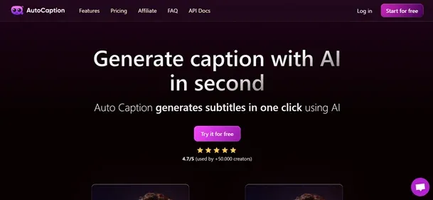 AutoCaption AI preview