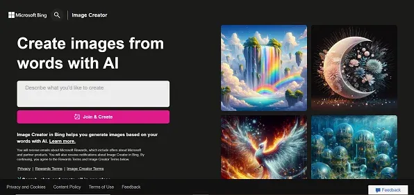 Bing Image Creator preview