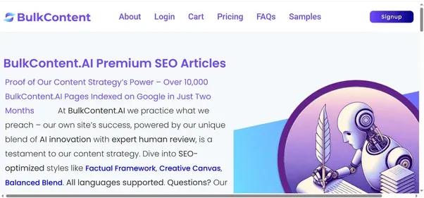 Bulk Content AI preview