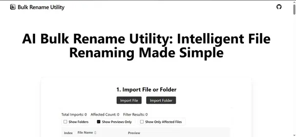 Bulk Rename Utility preview