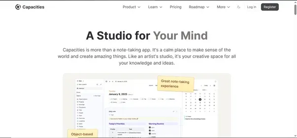 Capacities IO preview