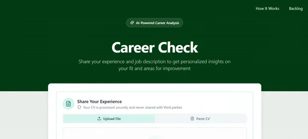 CAREERCHECK AI preview