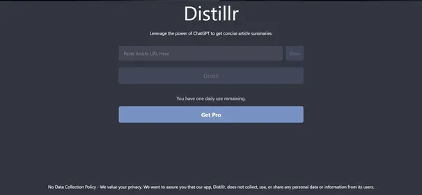 Distillr App preview