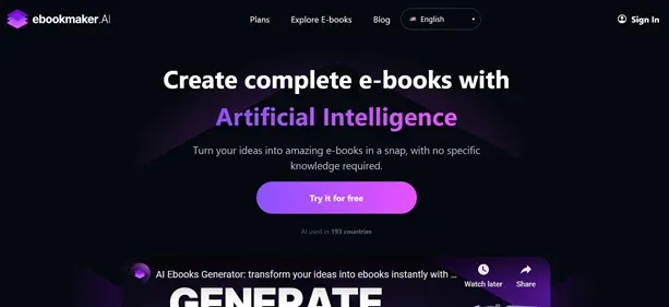 EBOOKMAKER AI preview