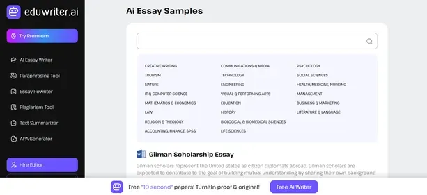 EDUWRITER AI preview