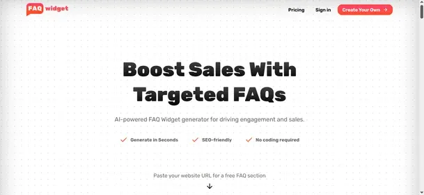 FAQWIDGET AI preview