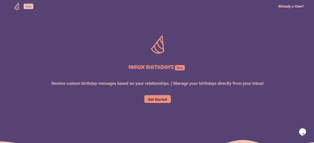 Inbox Birthdays preview