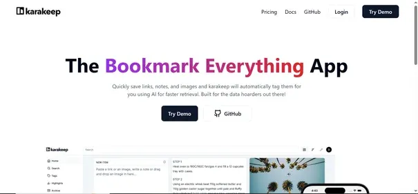 KARAKEEP APP preview