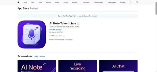 LISNT AI NOTE TAKER preview