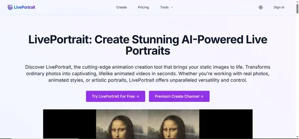 LIVEPORTRAIT APP preview