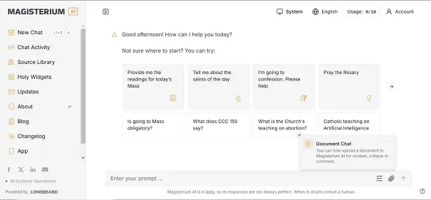 Magisterium AI preview