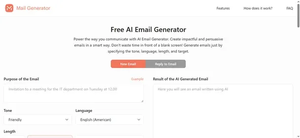 MAILGENERATOR AI preview