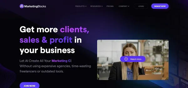 MARKETINGBLOCKS AI preview