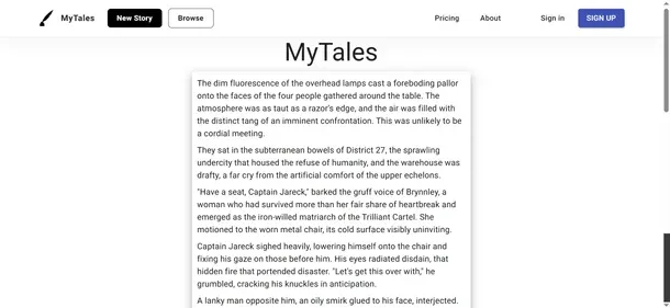 Mytales IO preview