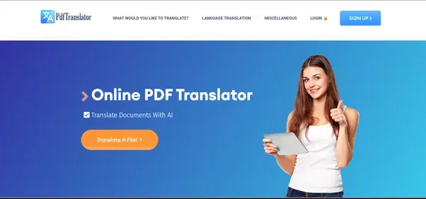 Online PDF Translator preview