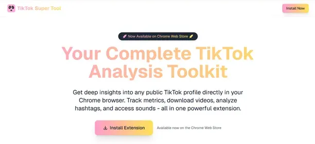 Pandanalytics TikTok Super Tool preview