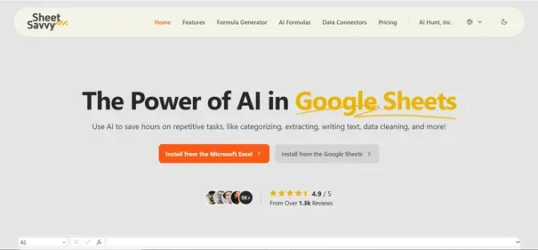 Sheet Savvy AI preview