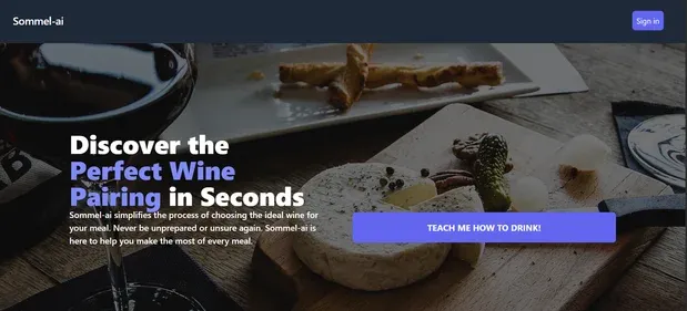SOMMEL AI preview