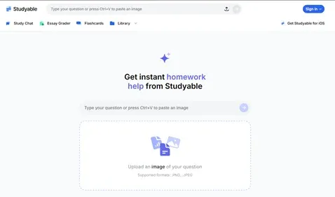 Studyable AI preview