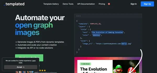 Templated.io preview