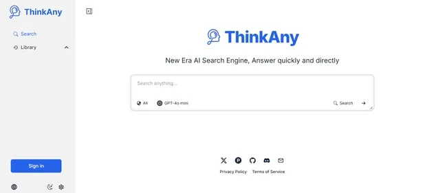 THINKANY AI preview